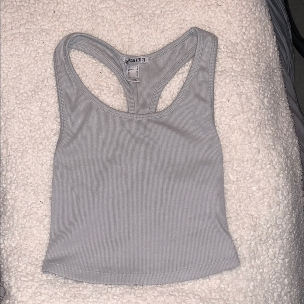 super cute grey f21 crop top